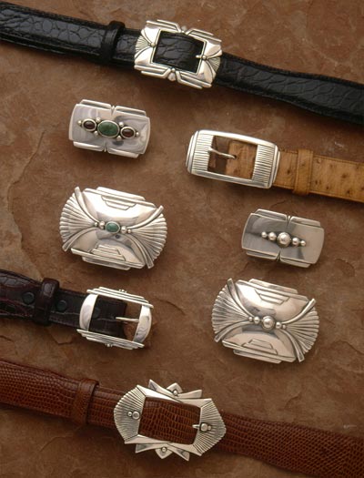 Individual Belt  Buckles in Sterling Silver